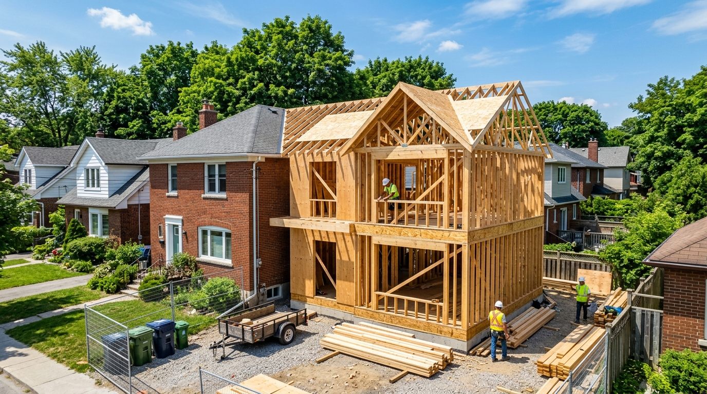 Residential addition and secondary suite permit drawings in Toronto
